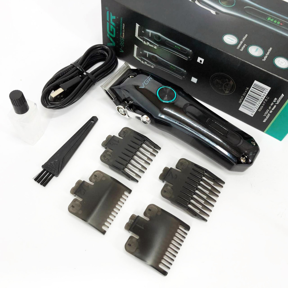 Акумуляторна машинка для стрижки волосся VGR V-969