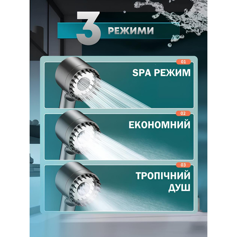 Масажна Душова Лійка (4 Функції) Rombrend